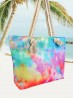 Canvas Tie Dye Print Shoulder Tote